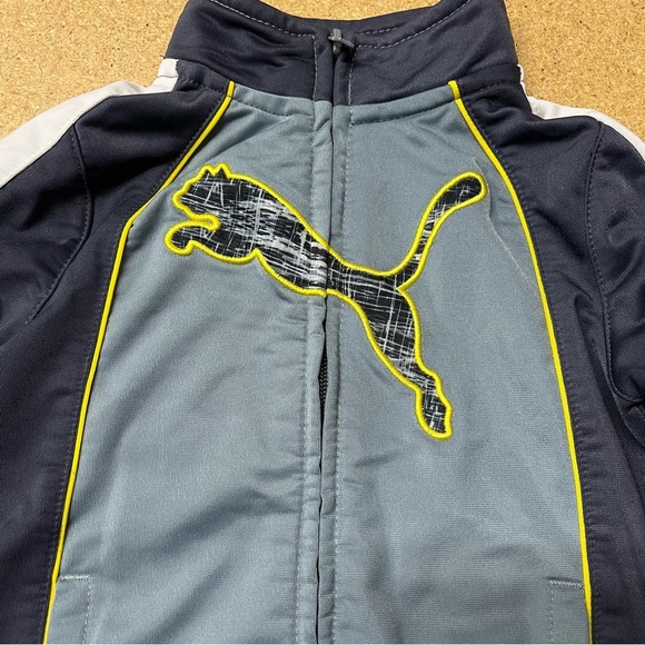 Puma Gray and Black Track Jacket Kids size 3T - Picture 3 of 5